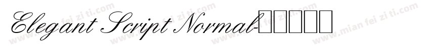 Elegant Script Normal字体转换